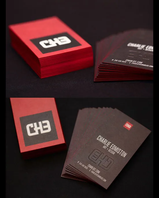 Charlie Edmiston letterpress business cards