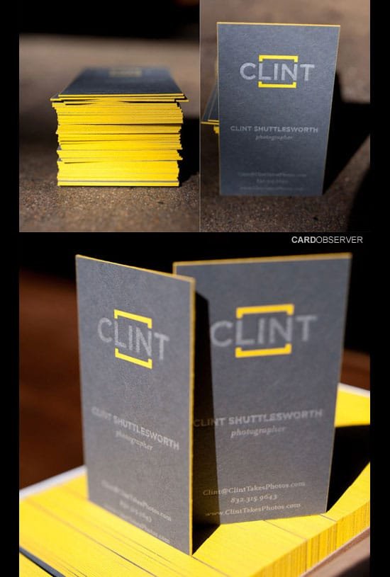 letterpress business cards