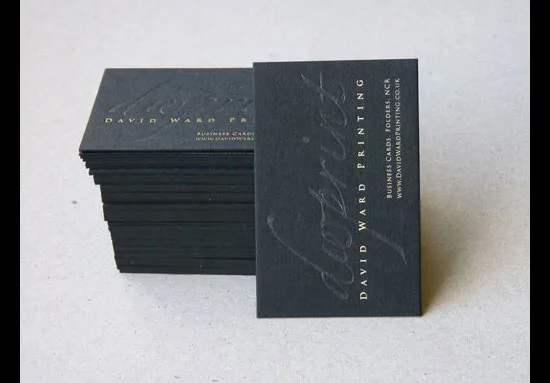David Ward letterpress business cards