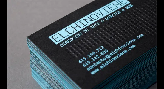ELCHINOVIENE letterpress business cards