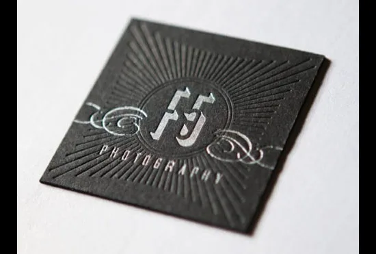 F5 Photography letterpress business cards