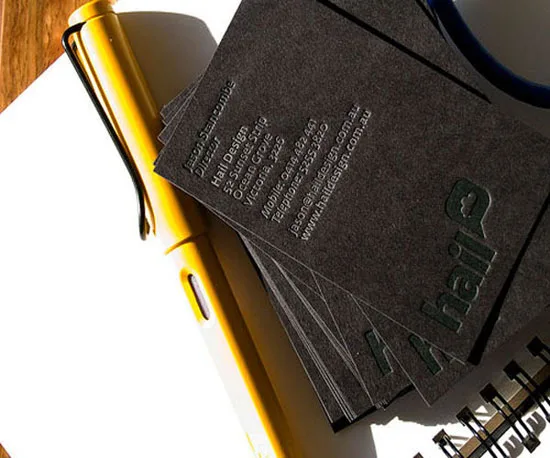 Hail Design letterpress business cards