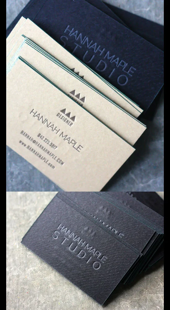 Hannah Maple letterpress business cards