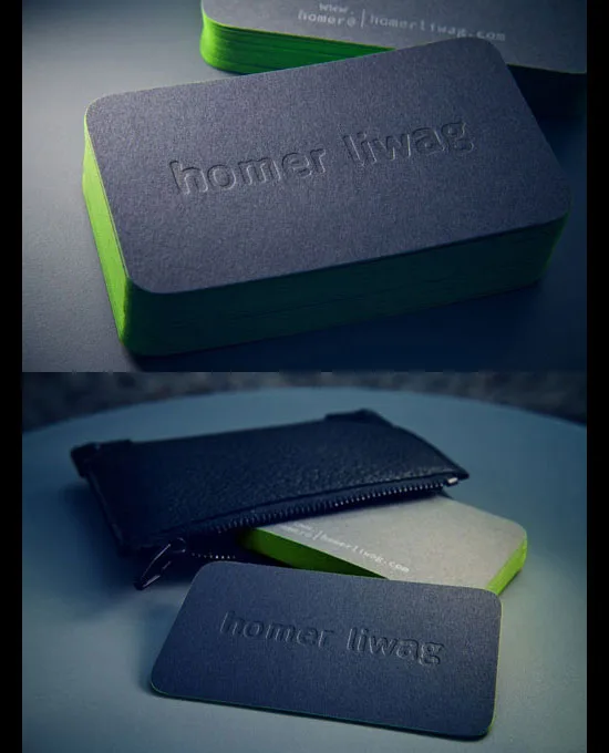 Homer Liwag letterpress business cards