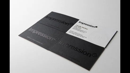 Impression DP letterpress business cards