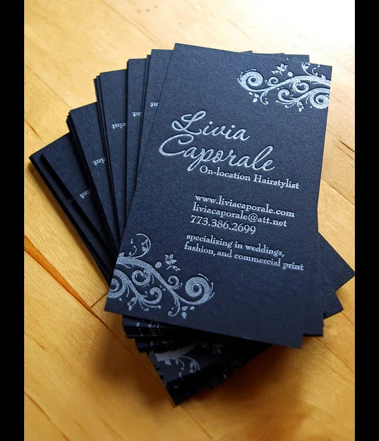 Livia Caporale letterpress business cards