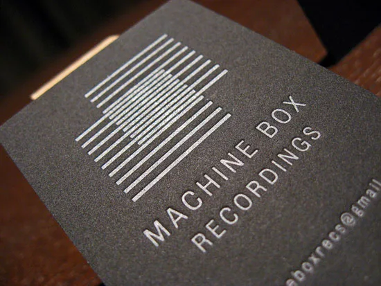 Machine Box letterpress business cards