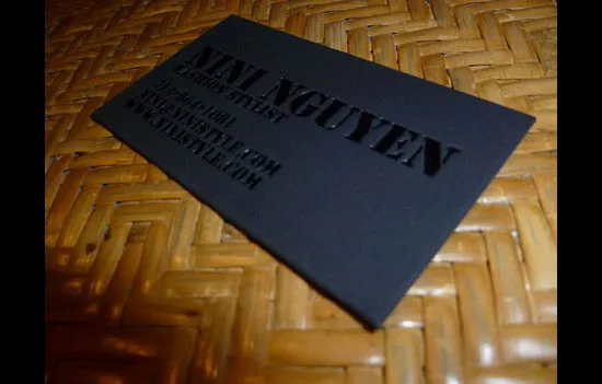 Nini Nguyen letterpress business cards
