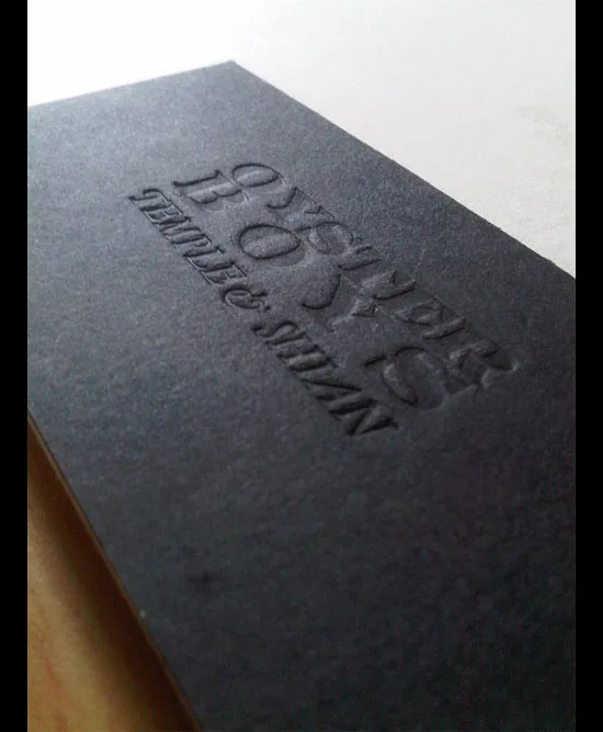 Oyster boys letterpress business cards
