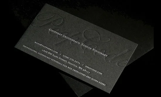 PeepCode letterpress business cards