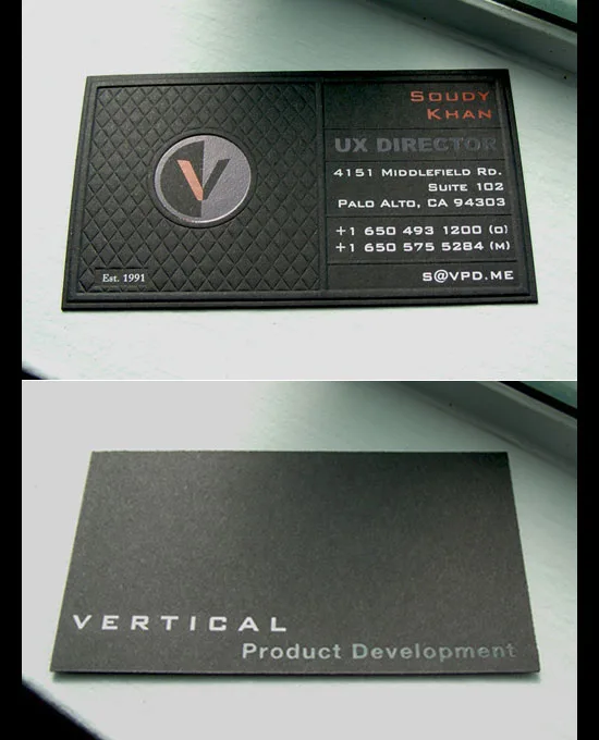 Soudy Khan letterpress business cards
