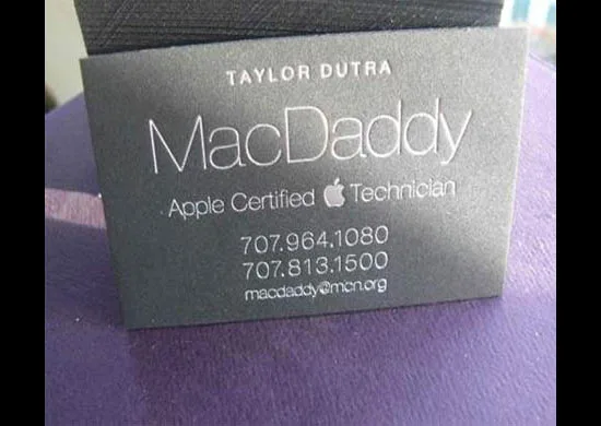 Taylor Dutra letterpress business cards
