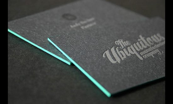 letterpress business cards