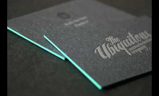Ubiquitous letterpress business cards