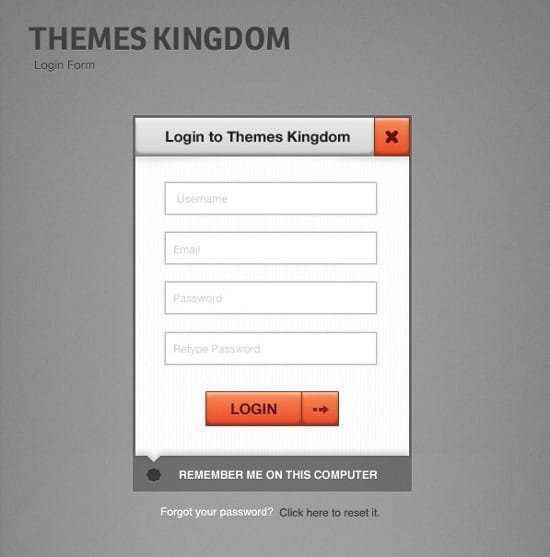 Free Web Forms PSD