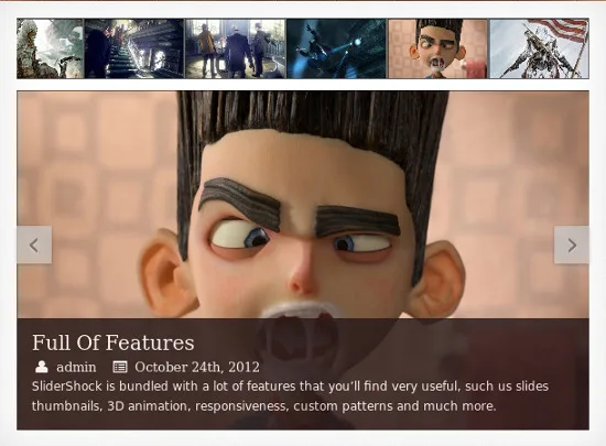 jQuery Slider Shock WordPress Gallery Plugins
