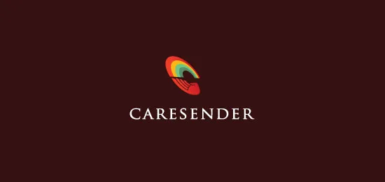 Caresender hand logos
