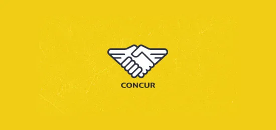 Concur hand logos