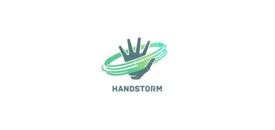 HandStorm hand logos