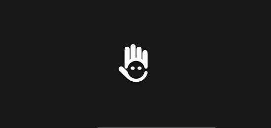 hand smile media hand logos
