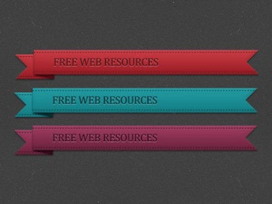 free psd ribbons