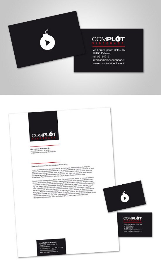 Creative Black and White Business Cards