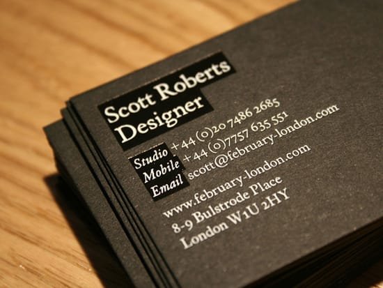 Creative Black and White Business Cards