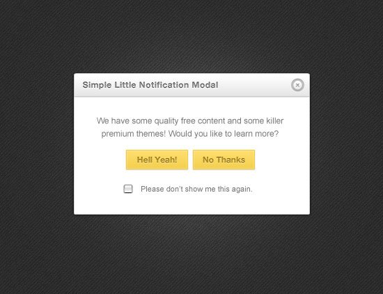 Modal Window PSD