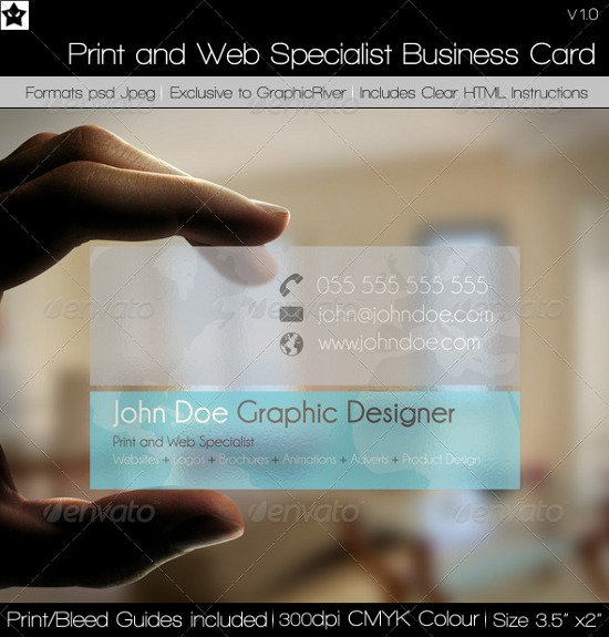 Transparent Business Cards