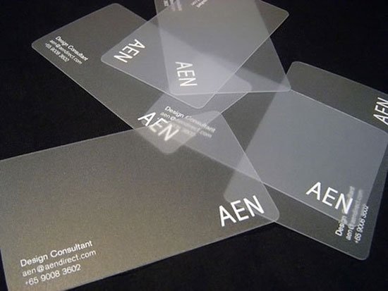 Transparent Business Cards