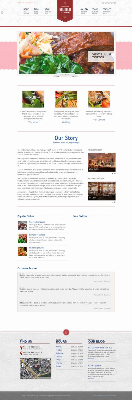 Restaurant Website Templates