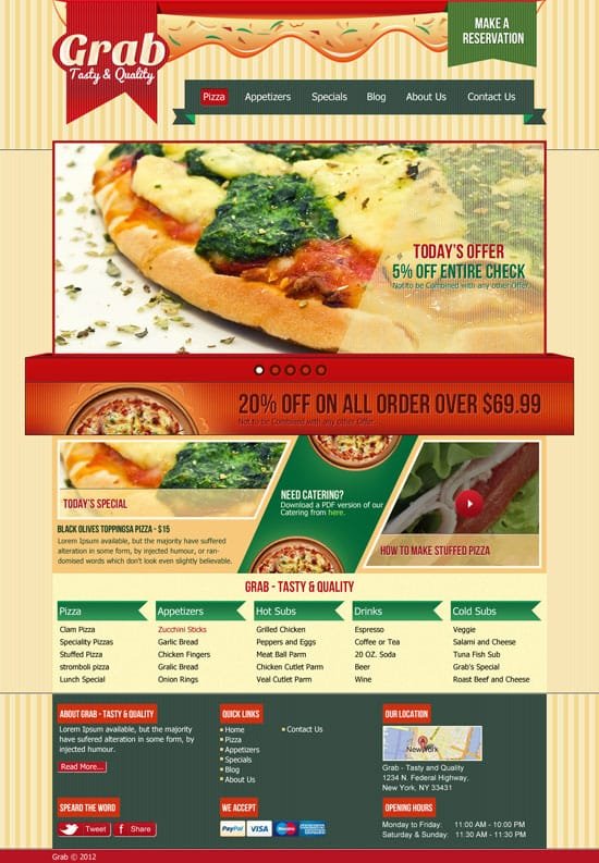 Restaurant Website Templates