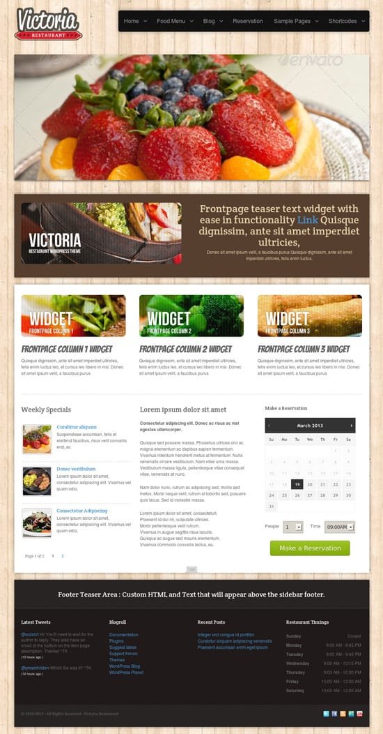 Restaurant Website Templates