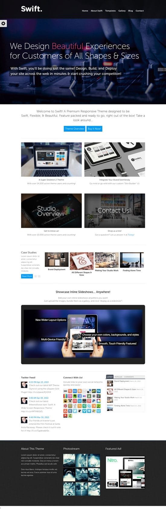 Blurred Background Website Templates