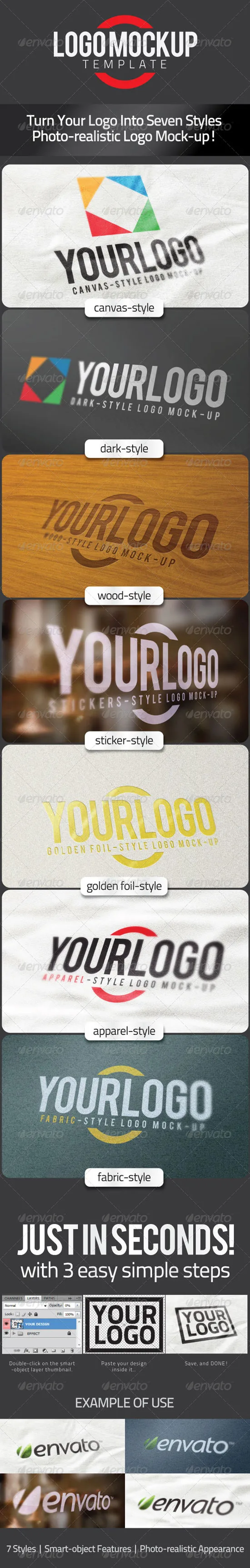 Logo Mock-Up Template Photorealistic Logo Mockups