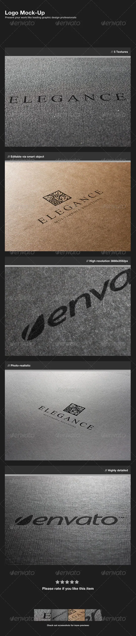 Logo Mock-Up Photorealistic Logo Mockups