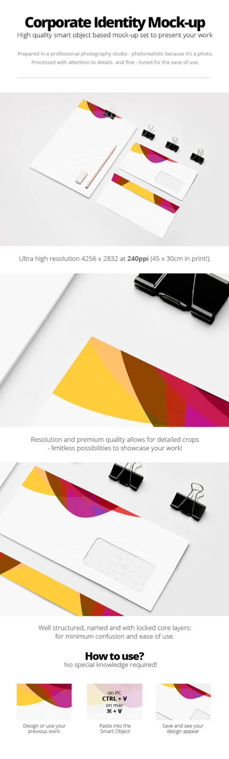 Free High Quality Corporate Identity / Stationery Mock-Up