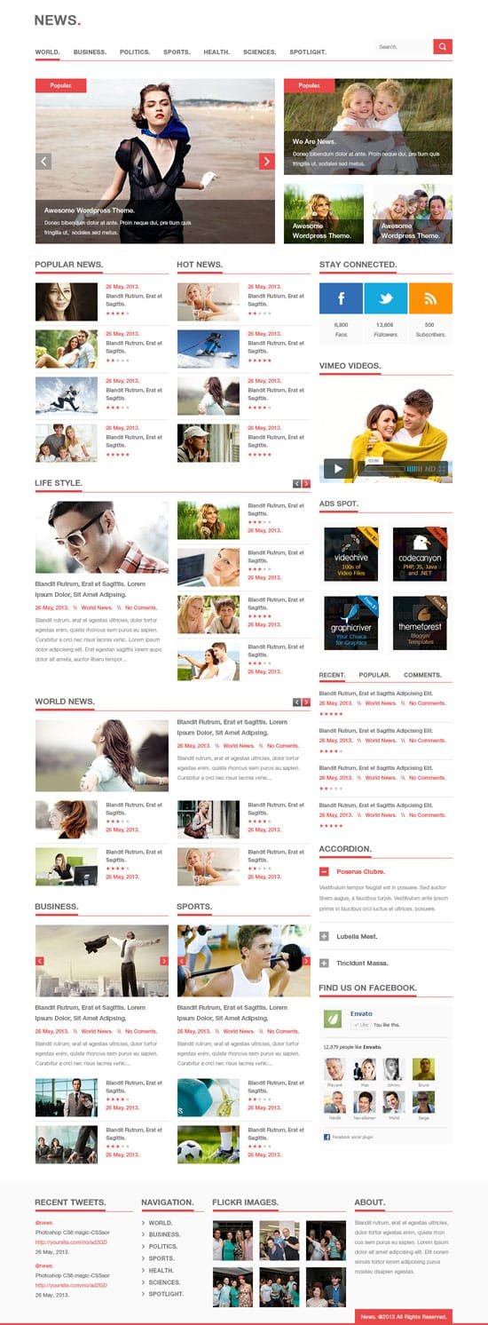 Magazine Website Template