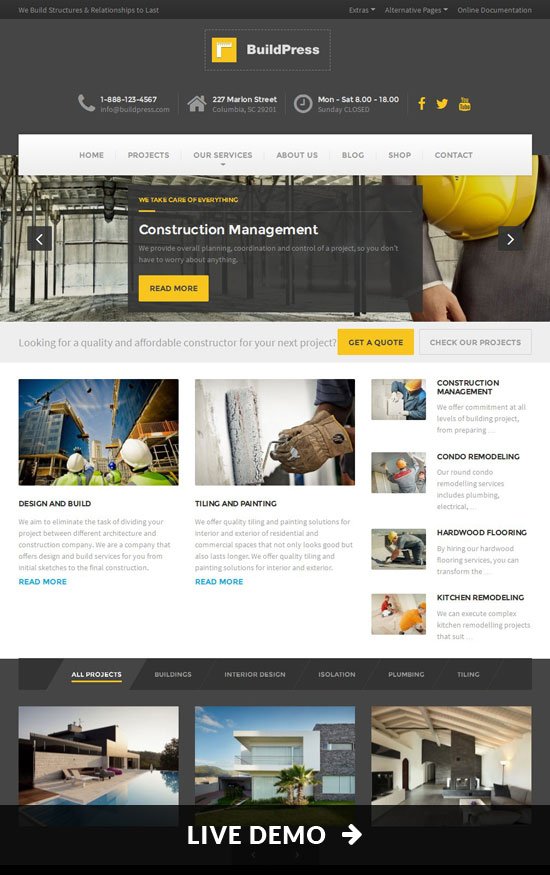 Connstruction Website Templates