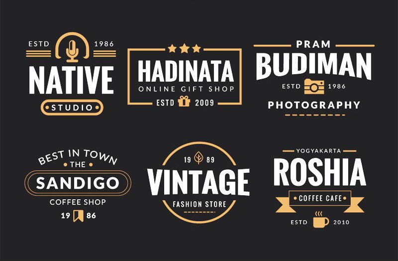 Freebie: 6 Vintage Logo Templates (Ai) Vol.1