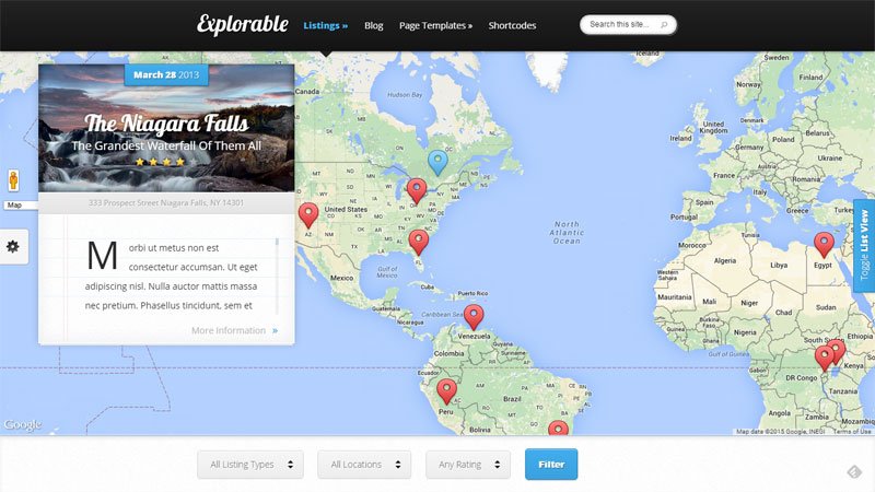 Travel Blog WordPress Templalate