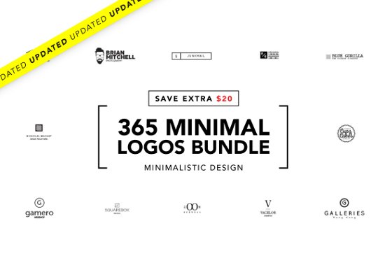 [$20 OFF] 365 Minimal Logos Bundle by Worn Out Media Co.