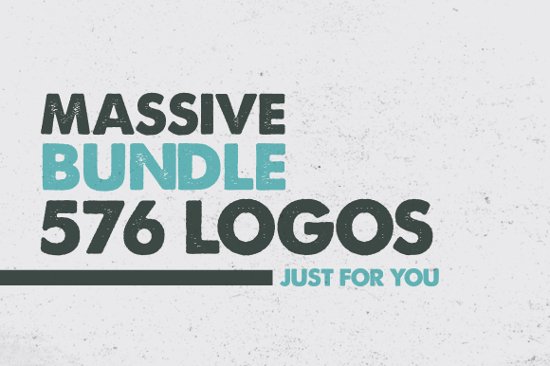 MASSIVE BUNDLE 576 Vintage Logos by DesignDistrict