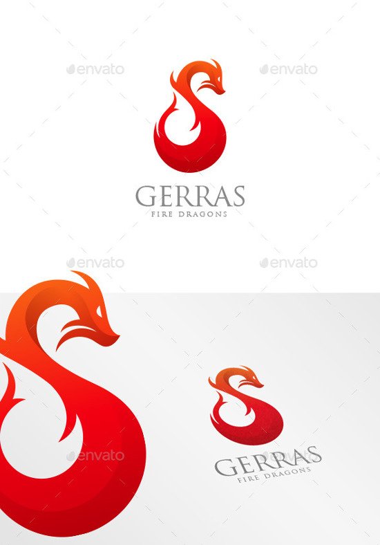 Dragon Logo Template by Exe-Design