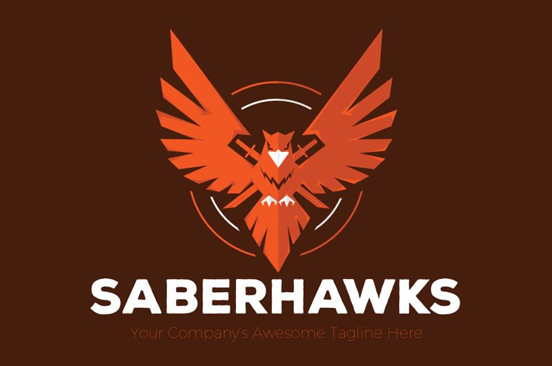 Freebie: Saberhawks Logo Template (AI, EPS)