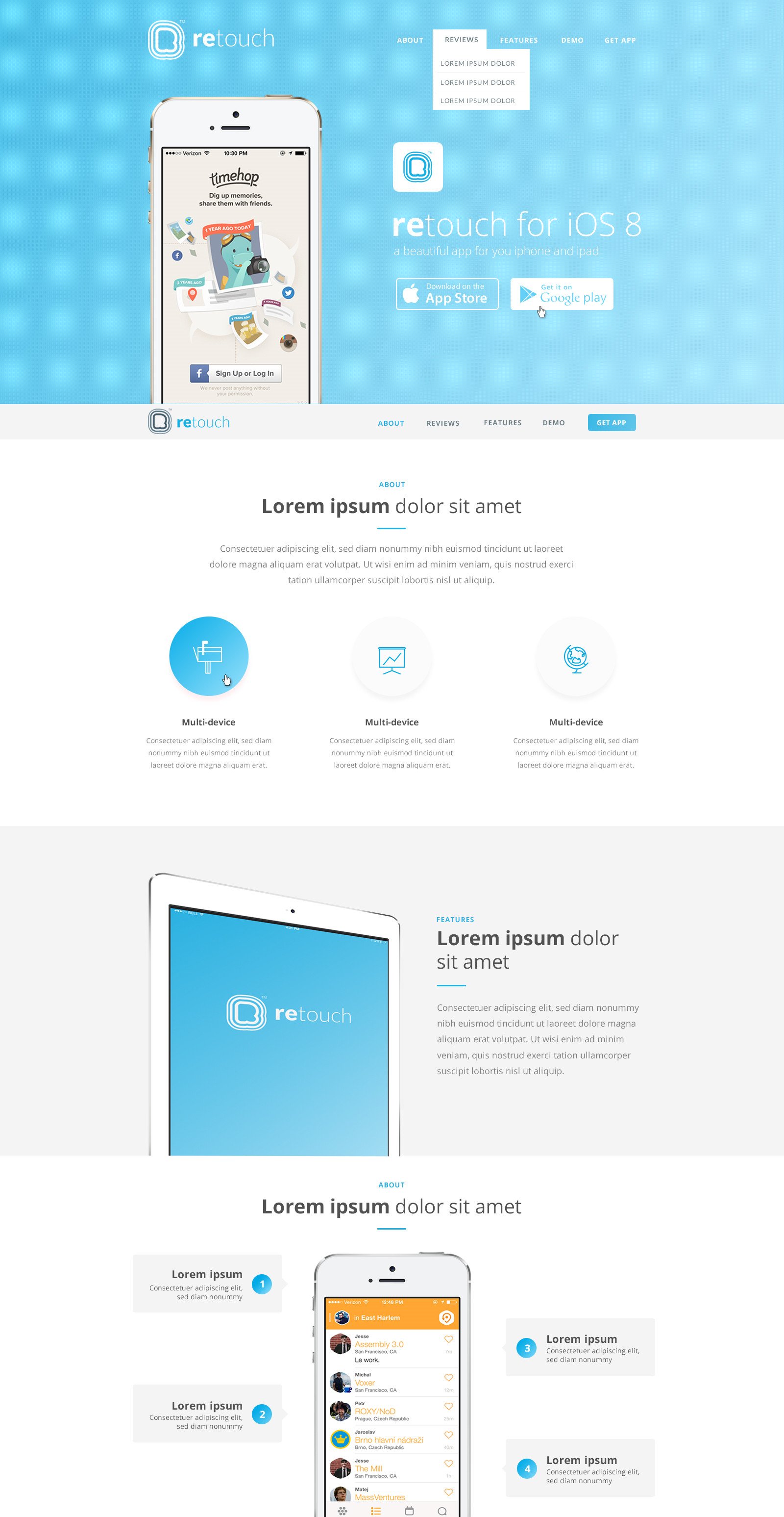 ReTouch - App WordPress Theme