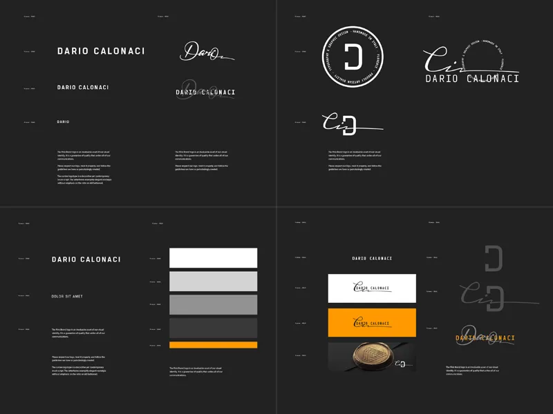 Dario Calonaci Personal Branding Guideline