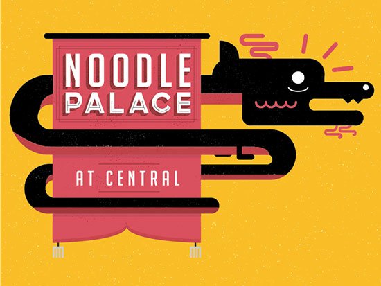 NOODLE PALACE Logo by Sam Coverley