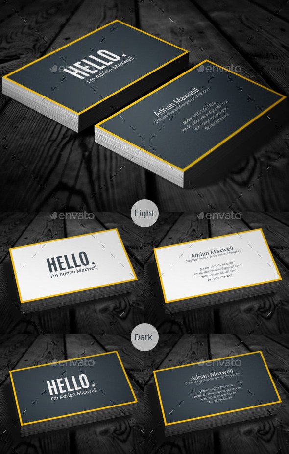 Simple Minimal Business Card by sawonahmed