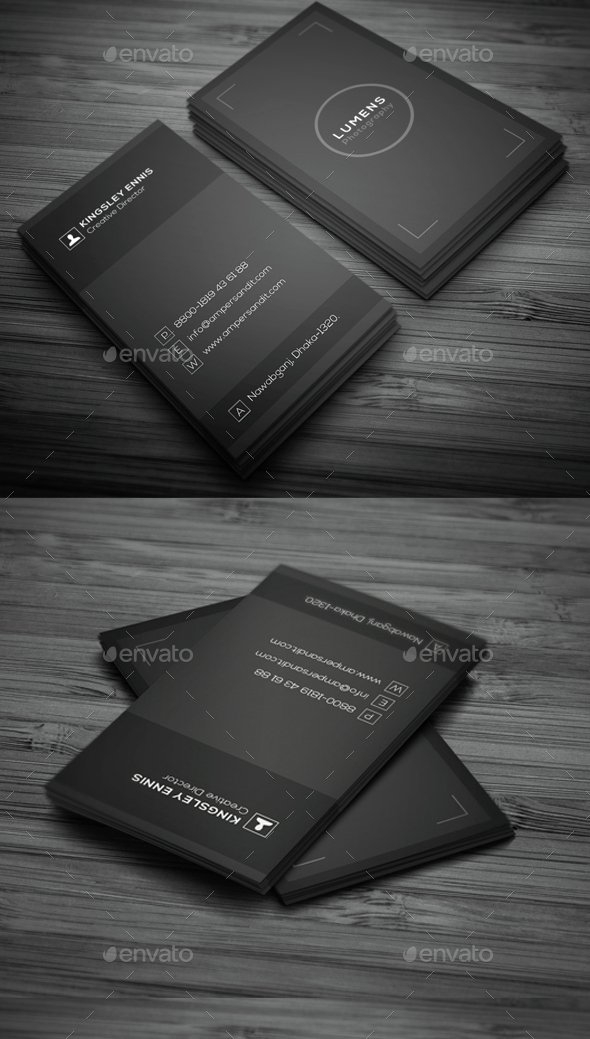 Minimal Photography Business Card by sar-momin